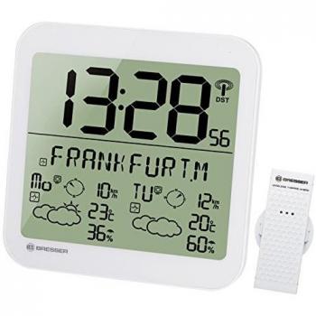 Estaci&oacute;n Meteorol&oacute;gica con Relog Bresser MyTime Meteotime LCD blanco