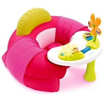 Smoby Cotoons - Asiento para bebé con mesa de actividades Rosa.