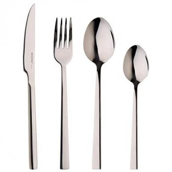 Cubertería Completa BERGNER SOFIA de 24 Piezas en Acero Inoxidable con Mango Ergonómico, Resistentes y Fáciles de Lavar
