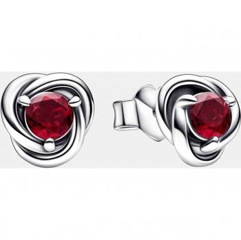 Pandora July Birthstone Silver Eternity Circle Stud Earrings