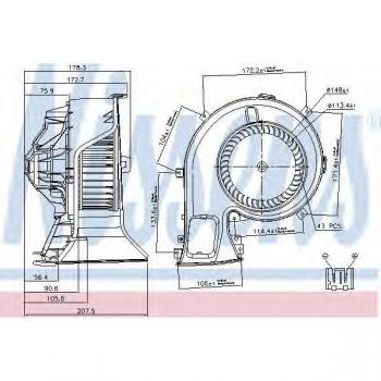Ventilador interior NISSENS 87067 - Tipo: Ventilador interior; Características: Compatible con diferentes modelos de vehículos, alta eficiencia en la circulación de aire, fácil instalación, diseño compacto y duradero