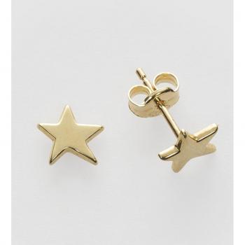 Pendientes Minimal Estrella de oro amarillo