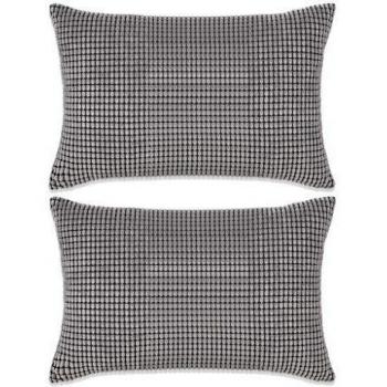 vidaXL 2X Cojines de Terciopelo 40x60cm Gris Accesorios para Hogar Decoración