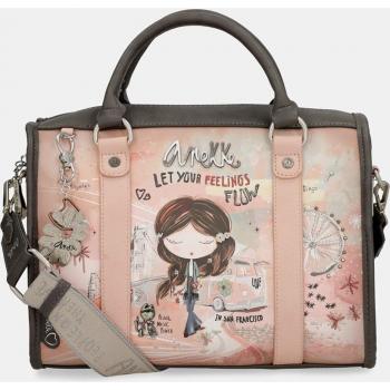 Bolso bowling Anekke Peace & Love Pink con cremallera