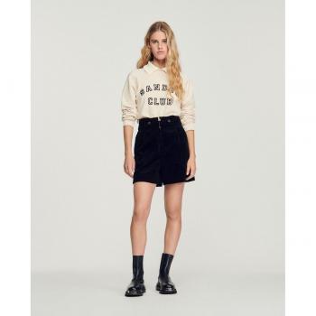 Sandro High-Waisted Tweed Shorts - Black - Extra Small