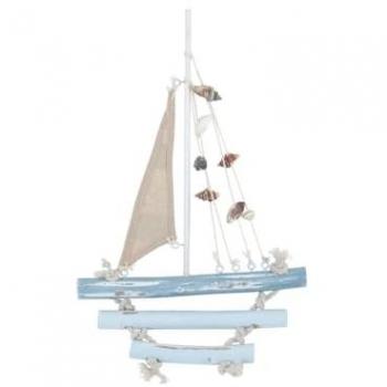 Barco de Vela Bastoncillos Adorno Pared Placas De Madera Colección Marinero y Náutico Signes Grimalt By SIGRIS Decor and Go 21863