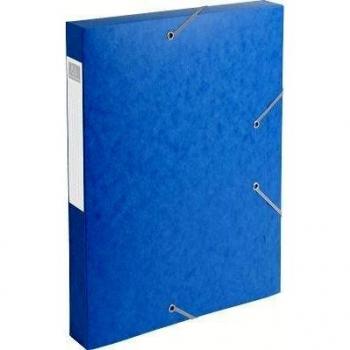 Cartobox® Caja de recogida Cartulina lustrada 600 g/m2 Lomo: 40 mm Formato de documento: A4 Tamaño: 25x33cm Color: azul