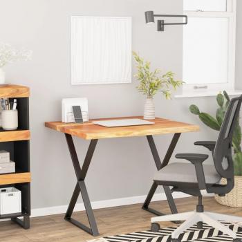 Tablero cuadrado de madera maciza de acacia con borde vivo, dimensiones 80x80x2,5 cm