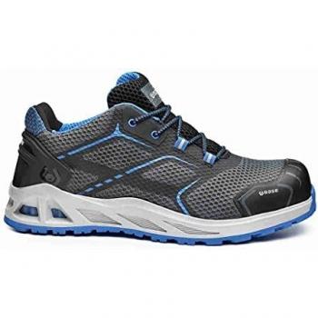 Base Protection, K-MOVE Calzado de Seguridad para Hombres y Mujeres, Negro y Azul, Talla 45