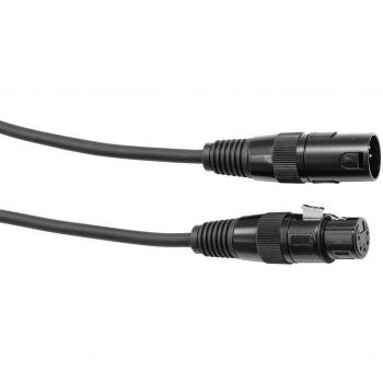 Cable DMX XLR 5 pines 1 metro negro