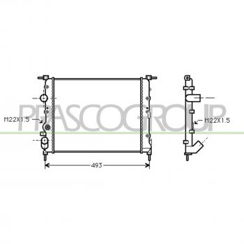 Radiador de refrigeración del motor PRASCO DA220R001