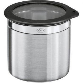Rösle Tarro tapa de cristal de silicona, Diámetro: 8 cm, 18/10 de acero inoxidable, 16 554