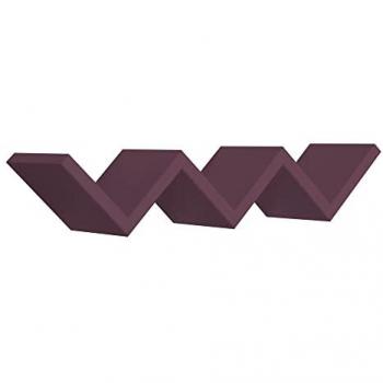 Estante de pared rectangular irregular violeta berenjena mod. Saetta 56 cm