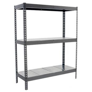 Estantería Metálica SimonRack 200x240 cm, Gris/Galvanizado, 3 Estantes, Capacidad de Carga 400 kg