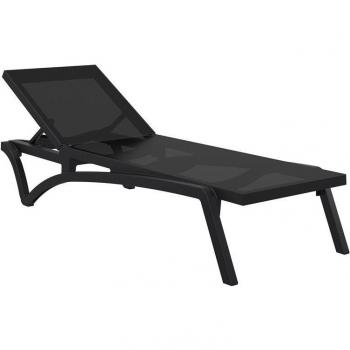 Pacific Stackable Sun Lounger - Black/Black