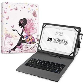 SUBBLIM Funda para Tablet con Teclado Micro USB, Teclado Español, Desde 10.1” hasta 11” Pulgadas