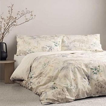 Funda Nórdica Reversible Multicolor Ecuador 100% Algodón 200 Hilos con Cierre de Botones para Cama de 200 (280x240 cm) + 2 Fundas de Almohada (45 x