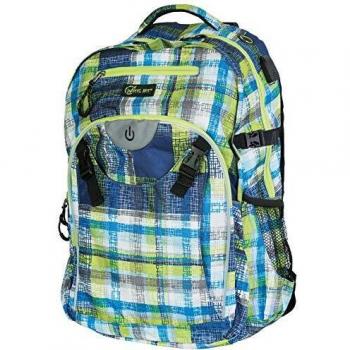Mochila LED Generation Z, 30L, azul/verde/blanco para escolares y ocio