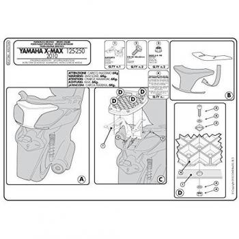 GIVI Portaequipajes Monolock para Yamaha X-MAX 125, 250