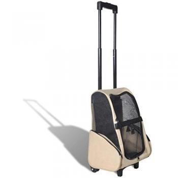 vidaXL Foldable Multipurpose Pet Trolley Beige