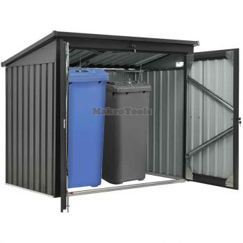 Cobertizo Doble para Cubos de Reciclaje 2 x 240 l Zipper ZI-MTB2 CONTENEDOR CUBOS DE BASURA