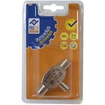 PROFER H - Conector Tv Triple Metal 1M 2H Profer H