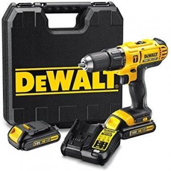DEWALT DCD776C2-QW - Taladro percutor XR 18V, 25.500 ipm, incluye 2 baterías Li-Ion 18V