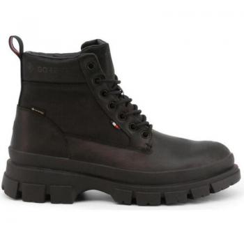Tommy Hilfiger Men's Black Lace-up Ankle Boots with Rubber Sole - Autumn/Winter Collection