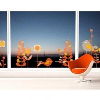 Apalis Vinilo de Ventana no.EK140 Retro Flowers, Dimensione:90cm x 362cm