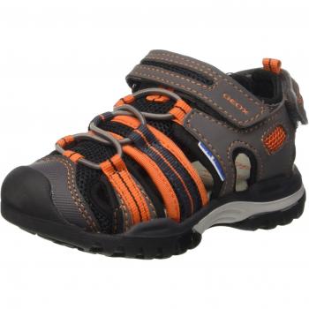 Geox J Borealis BOY C, Sandalias Punta Cerrada para Niños, Negro