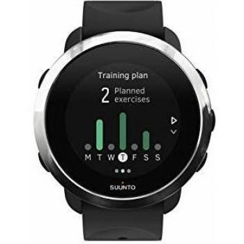 Suunto 3 Fitness - Reloj Multideporte con GPS y pulsómetro incorporado, Pantalla Matricial, Unisex Adulto, Negro/Plateado