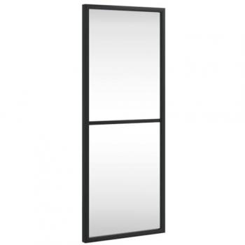 vidaXL Wall Mirror Black 20x50 cm Rectangle Iron