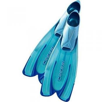 Cressi Agua Short, Aletas de Snorkeling Unisex Adulto, Azul