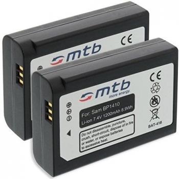 2X Baterías BP1410 para Samsung Smart Camera NX30, WB2200F