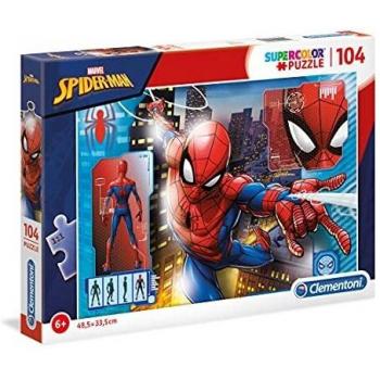 Clementoni- Marvel Spider-Man Puzzle Suelo, 104 Piezas, Multicolor, 104pezzi