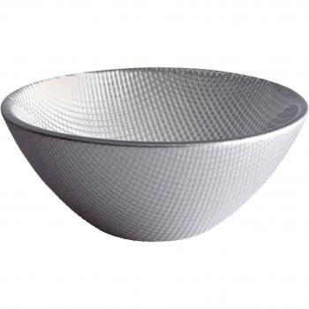 Excelsa Diamond Bol, Cristal, Gris, 12 x 12 x 5 cm