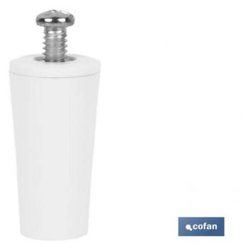 Tope para Persianas en PVC 40 mm Blanco con Tornillo Métrica 6, Disponible en Varios Colores (Pack: 1)
