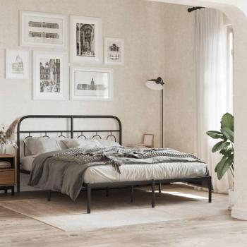 Cabecero de cama metálico negro 140x190 cm