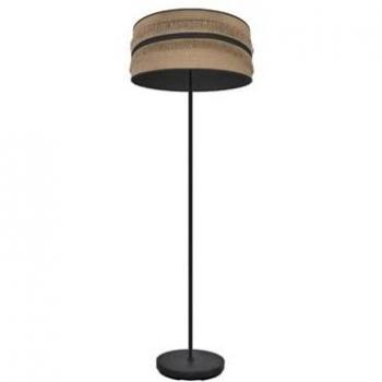 Lámpara de Pie Elegante FABRILAMP Natalia 1xe27 Negro/Saco-Negro 164x40x40 cm
