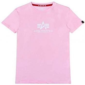 Camiseta de mujer Alpha Industries New Basic Rosa Pastel L