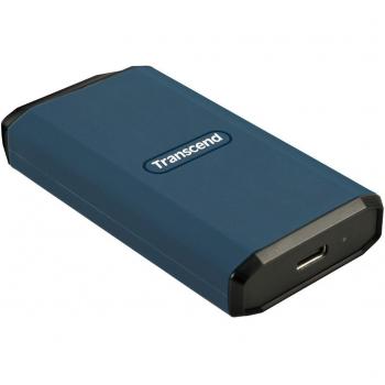 Transcend ESD410C - SSD Externo Portátil 1 TB - USB Tipo-C - 2000 MB/s - 20 Gbit/s - Protección por Contraseña - Azul