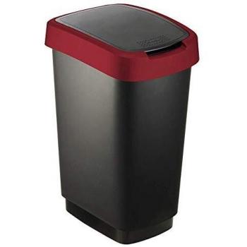 Rotho Twist - Cubo de Basura de 25 L con Tapa, Plástico