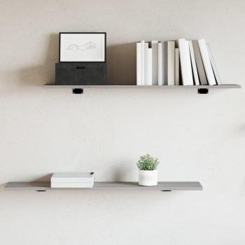 Estantes de pared 4 piezas Sonoma gris 100x20x1,5 cm madera multicapa