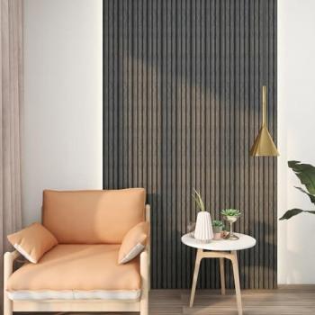 Set de 8 paneles de pared 3D Brunssum - Efecto mármol gris 195x12,2 cm