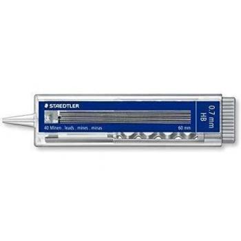 STAEDTLER Mina 255 Estuche 40ud Trazo 0.7 mm HB Con pulsador 25507HB 10 u.