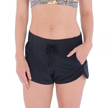 Hurley Bañador Corto Aquas Solid 2.5´´ - Bañador corto, diseño Aquas Solid, longitud de 2.5 pulgadas, tejido ligero y rápido secado, cintura elástica con cordón ajustable
