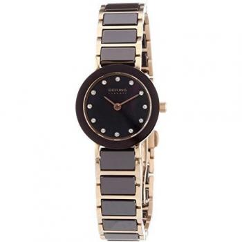 Bering Women's Multicolor Quartz Analog Watch with Ceramic and Stainless Steel Bracelet