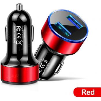 Cargador de coche rápido 3.1A con pantalla LED para iPhone, Xiaomi, Samsung y Huawei