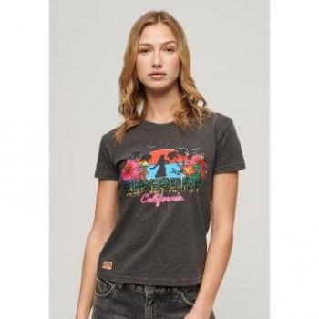 Camiseta de manga corta Superdry Cali Sticker ajustada