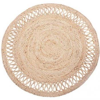 Alfombra Redonda Trenzada de Yute Natural Ø 120 cm - Originalidad, Lolahome, BigBuy Home